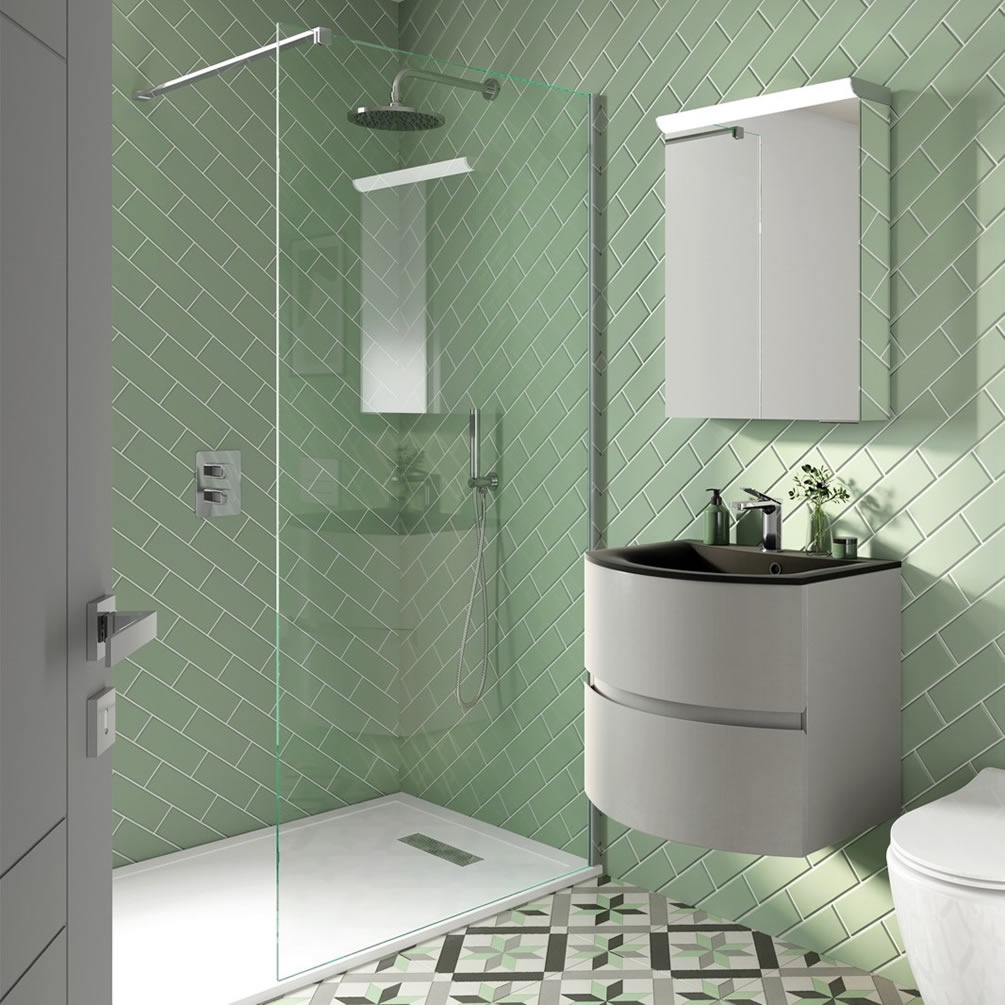 Crosswater Gallery 8 Polished Stainless Steel 400mm Wetroom Screen